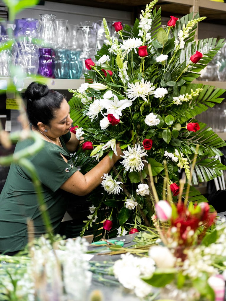 Bloom sympathy funeral florist creates beautiful funeral flowers in Dallas, TX.