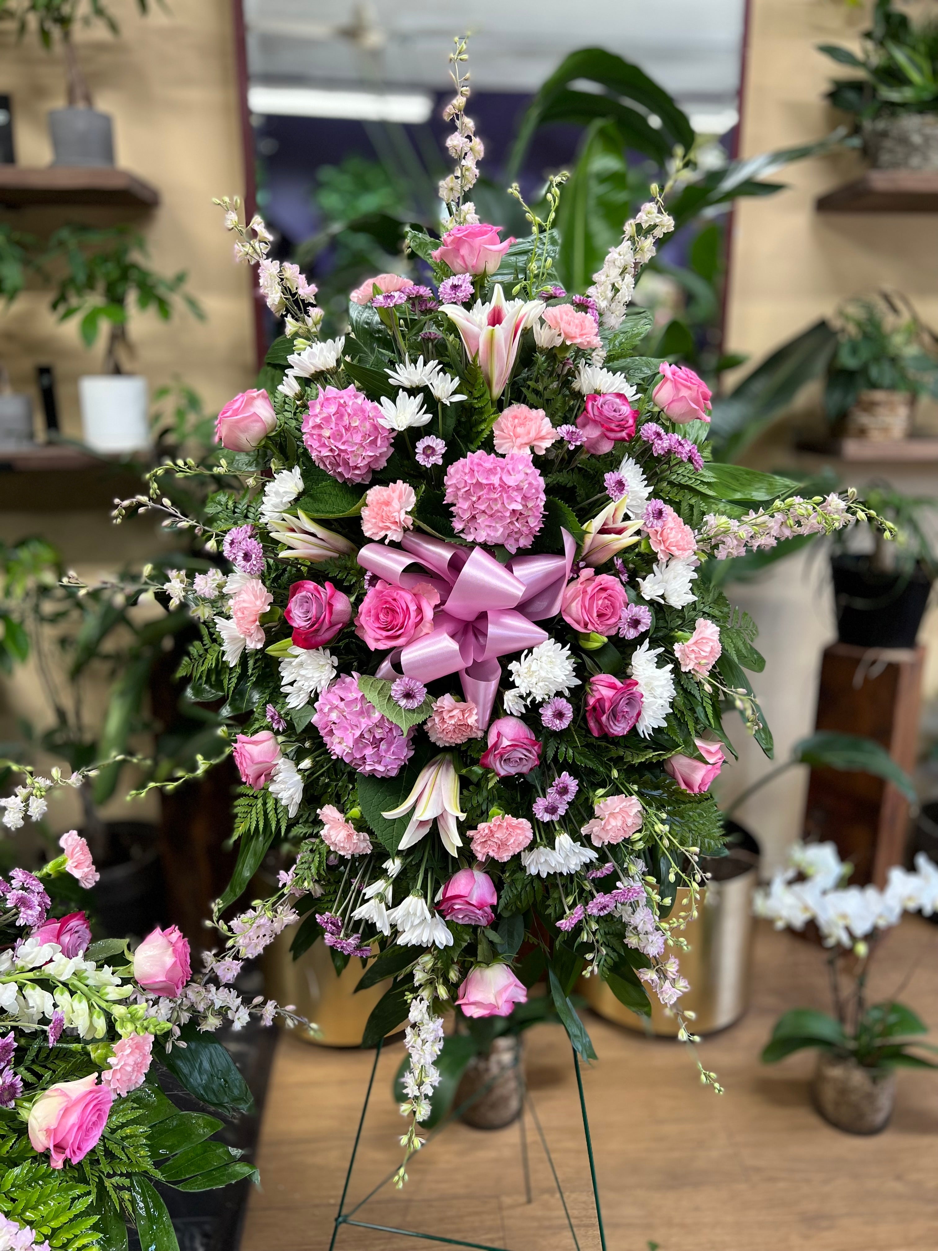 Graceful Standing Spray Easel – Bloom Funeral & Sympathy Flowers